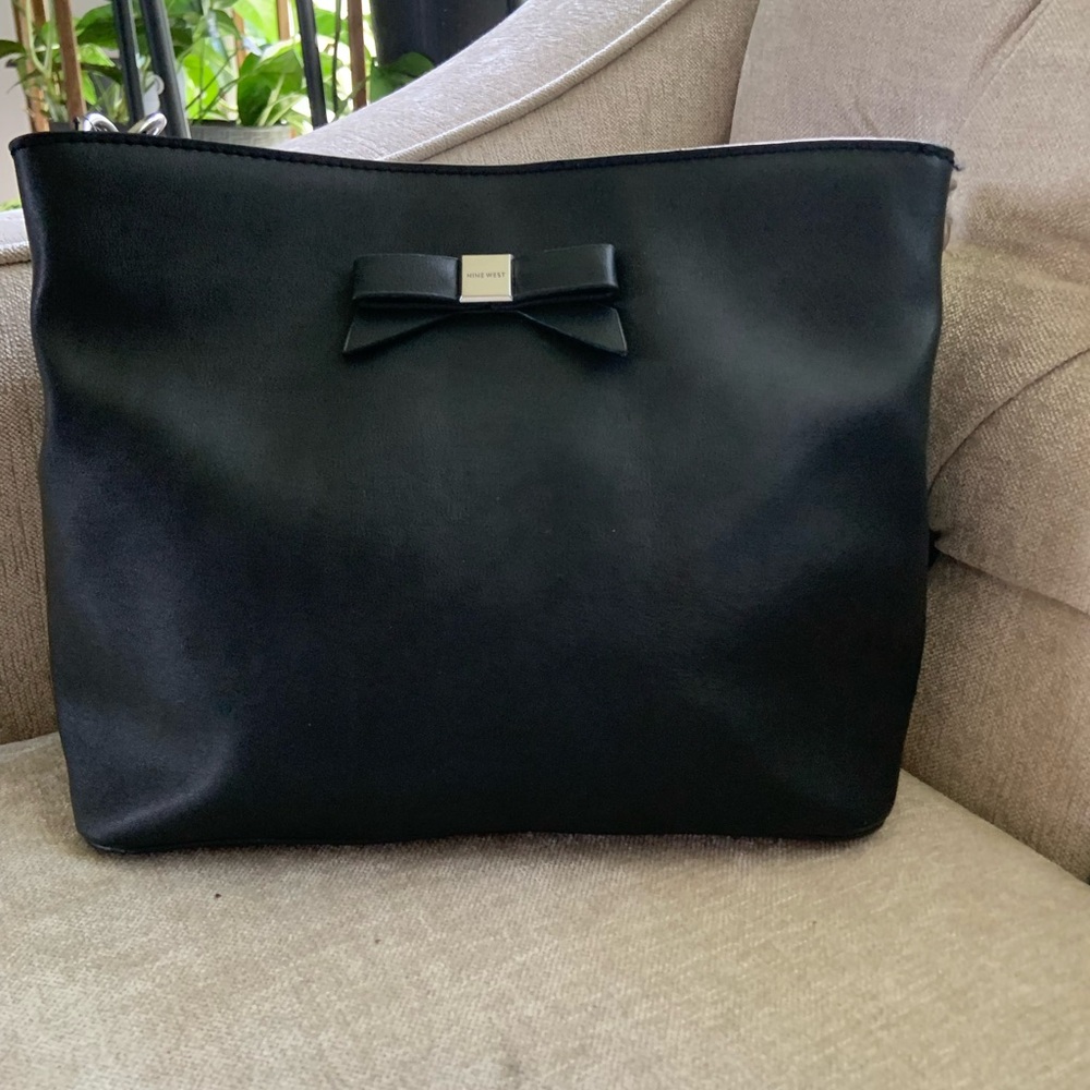 Nine West Black Bow-Front Tote